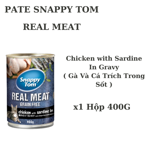 400gr - Pate Snappy Tom dạng lon cho Mèo