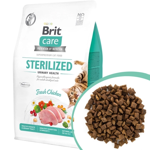 Hạt Brit Care Cat STERILIZED URINARY HEALTH Grain-Free cho Mèo tiết niệu