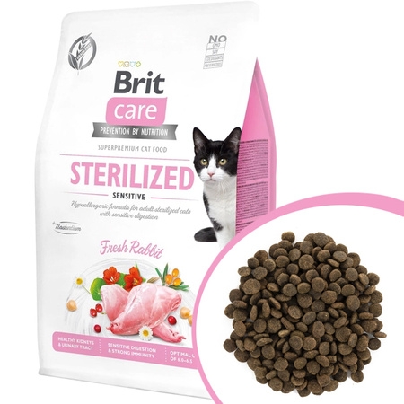 Hạt Brit Care Cat STERILIZED SENSITIVE Grain-Free cho Mèo triệt sản Tiêu hóa nhạy cảm