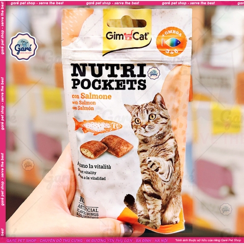 60gr Bánh thưởng Nutri Pocket Gimcat - Bánh quy giòn có nhân
