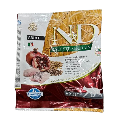 Hạt Ancestral Grain Adult Cat Chicken Spelt Oats Pomegranate Farmina N&D - Hạt Farmina Gà Lúa mì Yến mạch Lựu cho Mèo trưởng thành