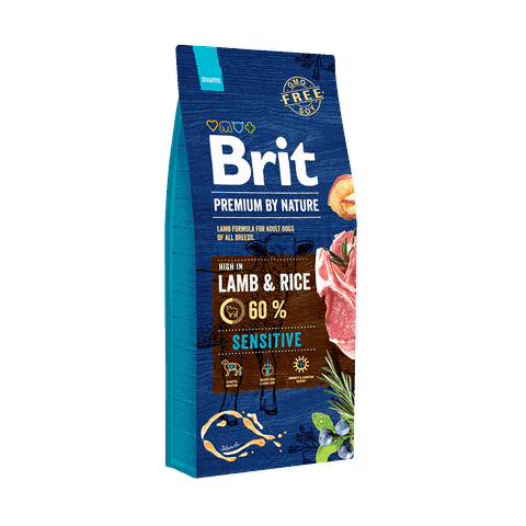 Hạt BRIT Premium by Nature SENSITIVE LAMB cho mọi giống Chó tiêu hóa nhạy cảm