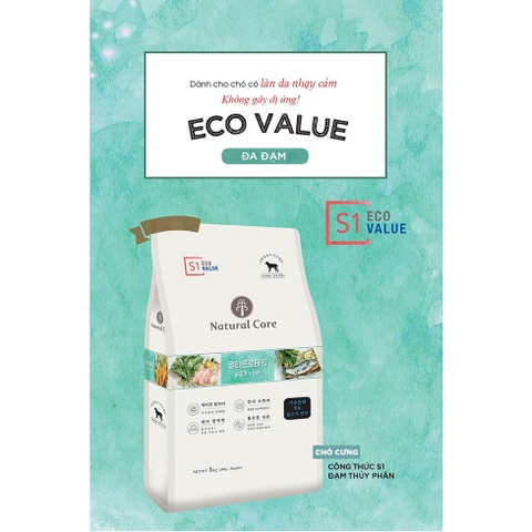 Hạt S1 S2 S3 cho Chó Natural Core - Hạt Natural Core hữu cơ đủ dòng S1 S2 S3 cho Chó - Thức ăn cho chó Đa đạm thành phần Cá hồi, Thịt Cừu