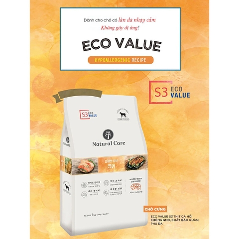 Hạt S1 S2 S3 cho Chó Natural Core - Hạt Natural Core hữu cơ đủ dòng S1 S2 S3 cho Chó - Thức ăn cho chó Đa đạm thành phần Cá hồi, Thịt Cừu