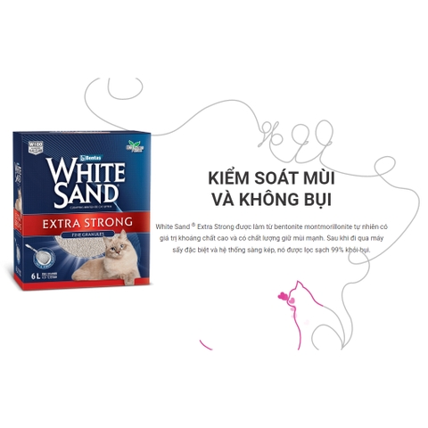 6L|5.1kg - Hộp White Sand Cát vệ sinh Mèo