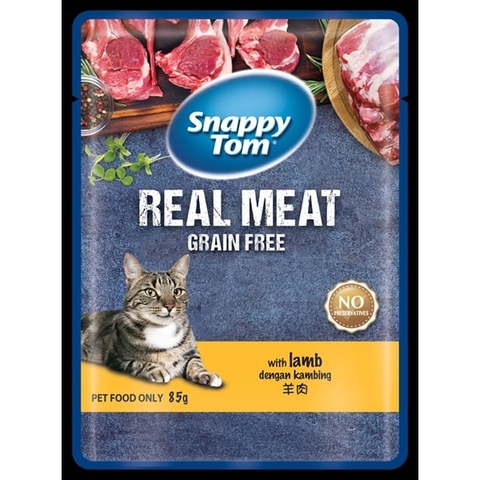 85gr - Pate Snappy Tom Real Fish Real Meat cho Mèo dạng gói