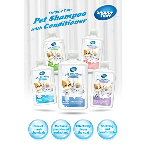 500ml - Sữa tắm kết hợp xả Snappy Tom cho Chó Mèo