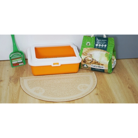 Thảm lót chậu cát mèo - Cat's Best Cat Litter Anti-Tracking Mat Thảm vệ sinh chống cát mèo vương vãi chống bám dính chân