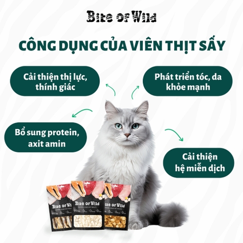 Thịt sấy Bite of Wild cho Mèo