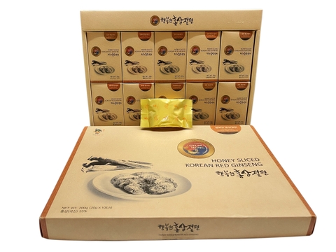 Hồng sâm tẩm mật ong cắt lát 6 năm tuổi ( 20g/ 1 hộp nhỏ )