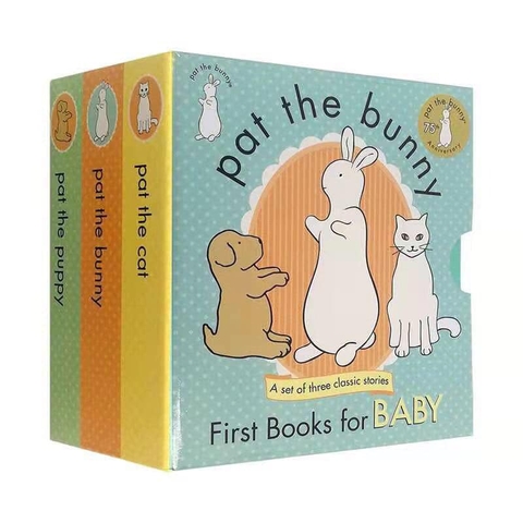 Pat The Bunny (Sách nhập) -  3 quyển Sách tương tác cho bé 0+