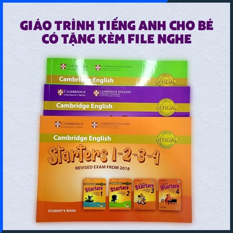 Starter, Movers, Flyer - In gộp 4q năm 2018-2022 - Tặng kèm file MP3