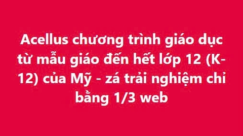 Tài khoản Acellus - Gói 1 tháng