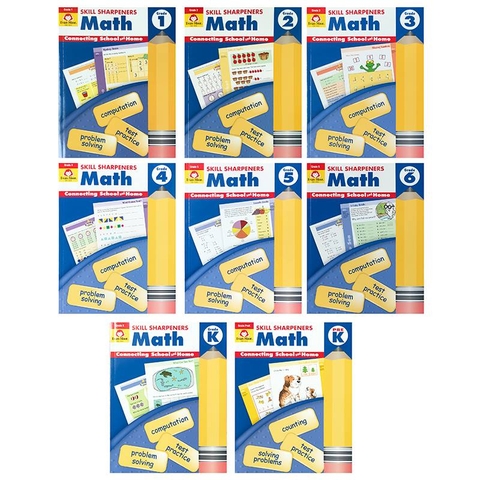 Skill Sharpeners Math -  Rèn kĩ năng làm toán - 8 quyển
