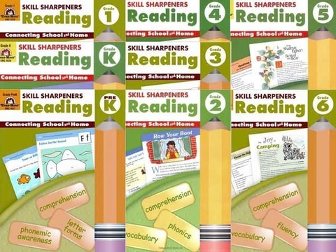 Evan moor -  Skill Sharpeners Reading - bộ 6 quyển