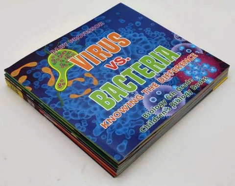 Bộ sách Virus vs. Bacteria - Bộ Full 9 cuốn  sách khoa học về an toàn phòng ngừa dịch bệnh Corona