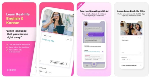 Phần mềm Cake plus học tiếng Anh, tiếng Hàn siêu dễ - Gói 1 năm