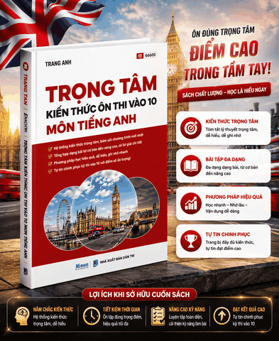 Trọng tâm ôn thi vào 10 môn Tiếng Anh