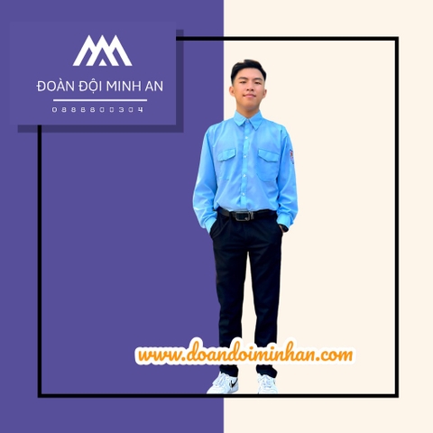 Sơ mi Tổng phụ trách Đội - Ngắn tay - Nam