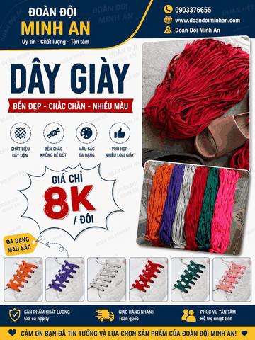 DÂY BUỘC GIÀY NHIỀU MÀU
