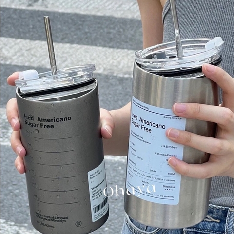 LY INOX GIỮ NHIỆT SUGAR FREE 600ML TẶNG KÈM ỐNG HÚT