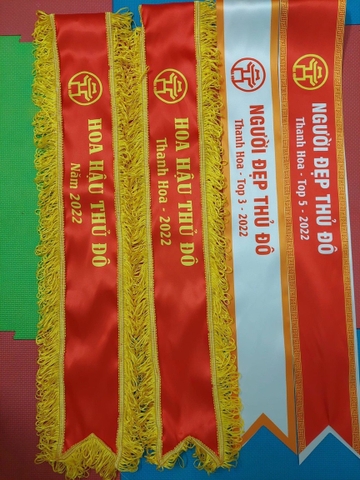 Băng chéo theo yêu cầu - có tua rua