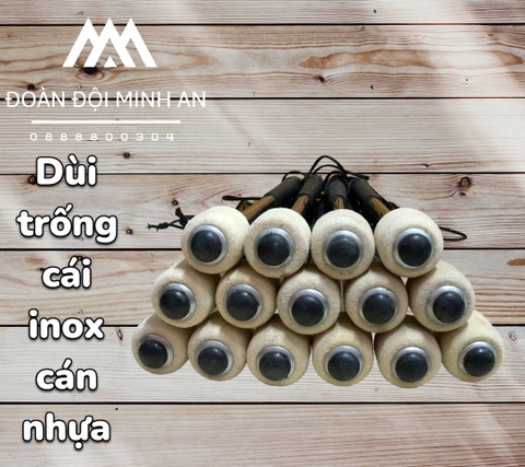 Dùi Trống Cái Cán INOX, có bọc nhựa đen