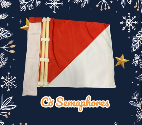 Cờ Semaphore (cán gỗ, túi vải)