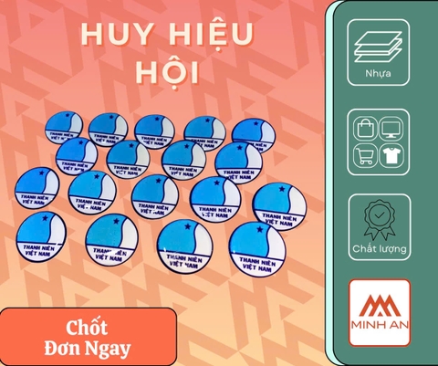 HUY HIỆU HỘI LHTN VIỆT NAM - NHỰA PHỦ BÓNG