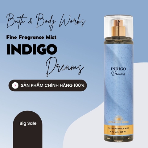 Xịt Thơm Bath Body Works Body Mist Indigo Dreams 236ml