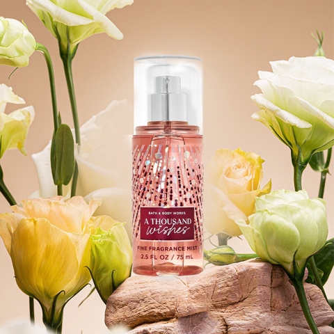 Body mist A Thousand Wishes - Xịt Thơm Toàn Thân Bath And Body Works Mỹ 75ml