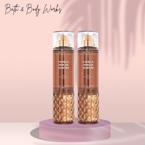 Body Mist Vanilla Mocha Martini - Xịt Thơm Toàn Thân Bath And Body Works Mỹ 236ml