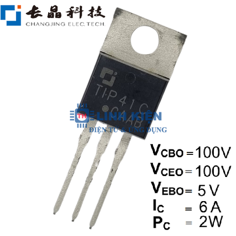 TIP41C TO-220 NPN Transistor 100V 6A