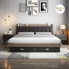 giường ngủ gỗ MDF Cao cấp ngăn kéo đầu đêm hàng đặt G2450