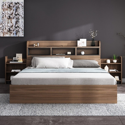giường ngủ gỗ MDF Cao cấp ngăn kéo đầu hộp G3000