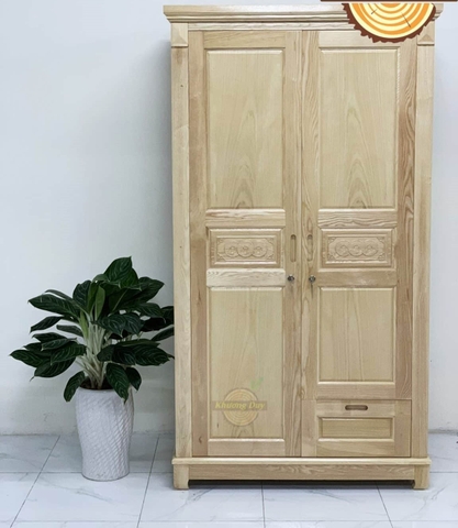 Tủ áo 2 gỗ Veneer sồi cao cấp 2 cánh 1M2 TT3600