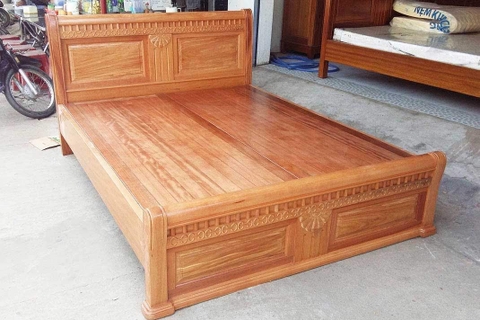 gường ngủ gỗ Pơmu vĩnh phúc 1M6KKKP