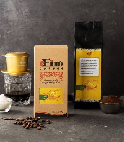 Quà tặng cà phê đặc sản Huế- Tứ Linh Thấu Hiểu, cà phê pha phin gu nhẹ.