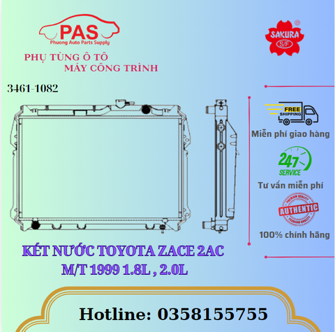 KÉT NƯỚC TOYOTA ZACE 2AC M/T 1999 1.8L , 2.0L