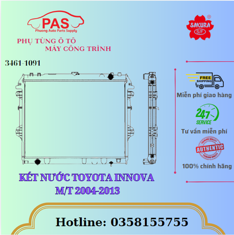 KÉT NƯỚC TOYOTA INNOVA M/T 2004-2013