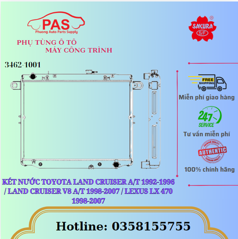 KÉT NƯỚC TOYOTA LAND CRUISER A/T 1992-1996 / LAND CRUISER V8 A/T 1998-2007 / LEXUS LX 470 1998-2007