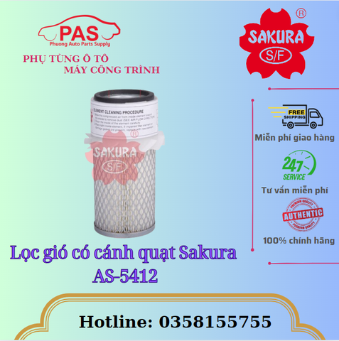 Lọc gió có cánh quạt Sakura AS-5412