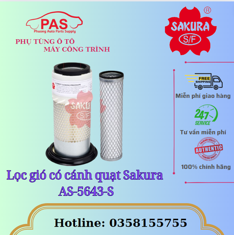 Lọc gió có cánh quạt Sakura AS-5643-S