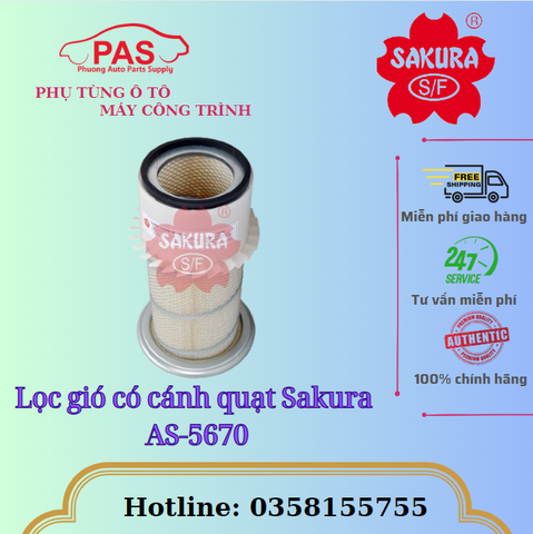 Lọc gió có cánh quạt Sakura AS-5670
