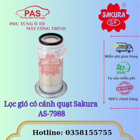 Lọc gió có cánh quạt Sakura AS-7988