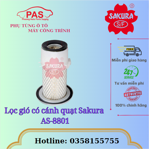 Lọc gió có cánh quạt Sakura AS-8801