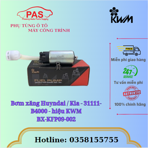 Bơm xăng Huyndai / Kia - 31111-B4000 - hiệu KWM