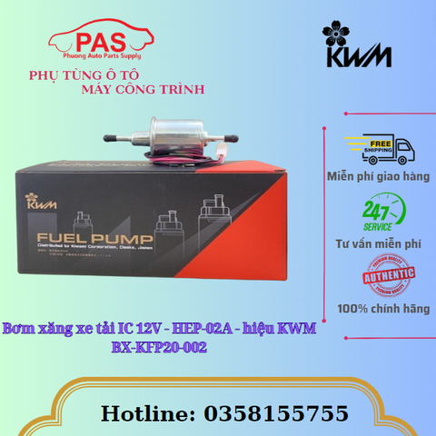 Bơm xăng xe tải IC 12V - HEP-02A - hiệu KWM