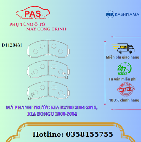 MÁ PHANH TRƯỚC KIA K2700 2004-2015, KIA BONGO 2000-2004