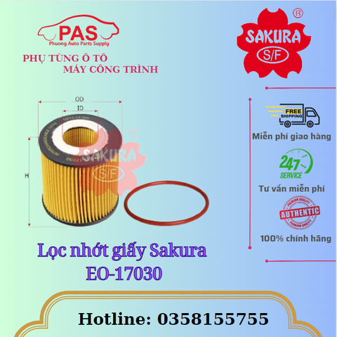 Lọc nhớt giấy Sakura EO-17030